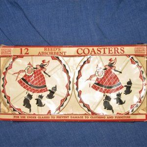 Adorable Vintage Reed's Absorbent Coasters